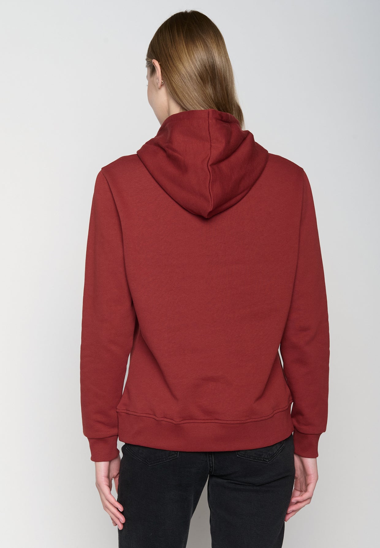 Rot:  Gemütlicher Hoodie aus Bio-Baumwolle für Damen [18849]