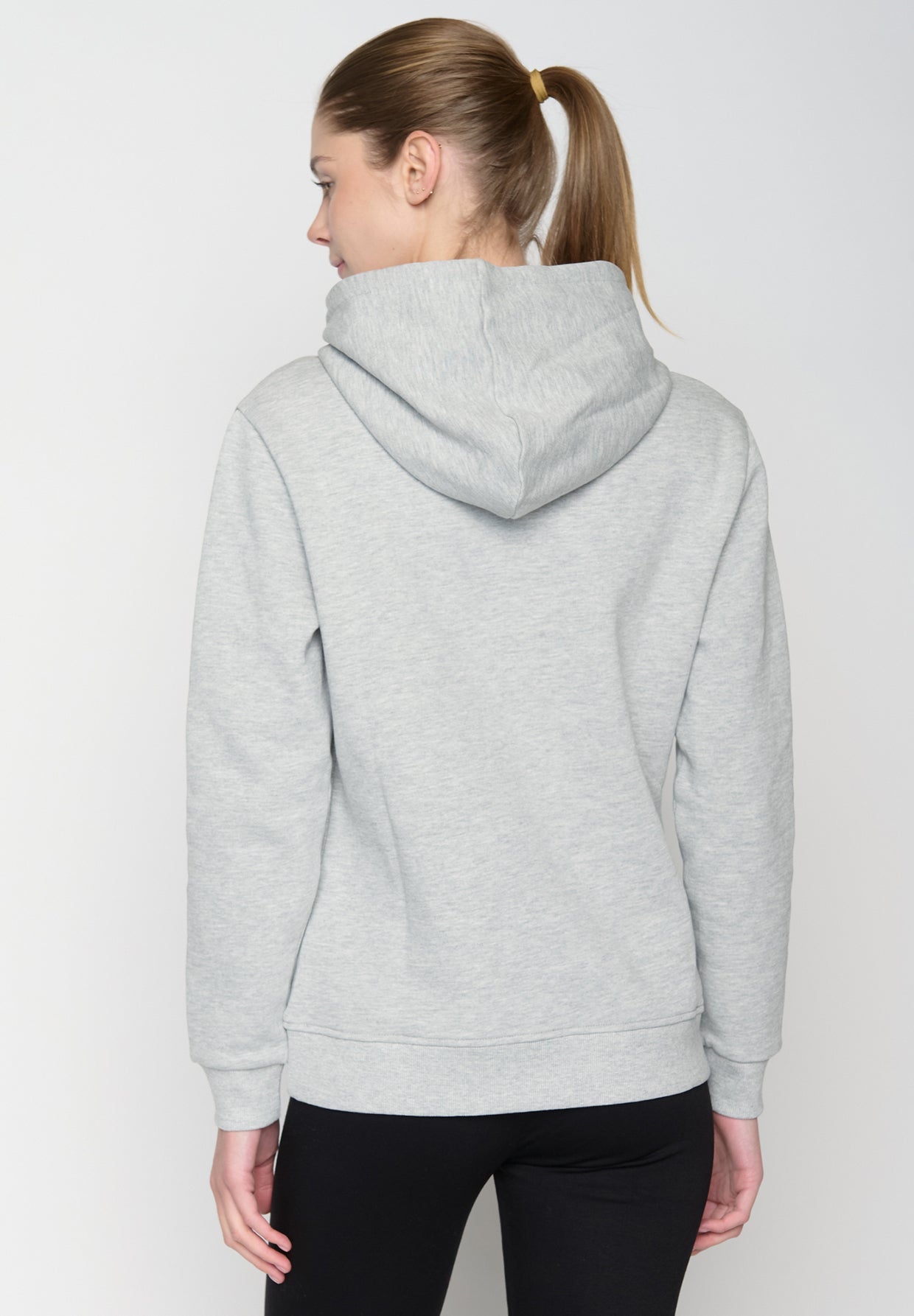Grau:  Gemütlicher Hoodie aus Bio-Baumwolle für Damen [18855]