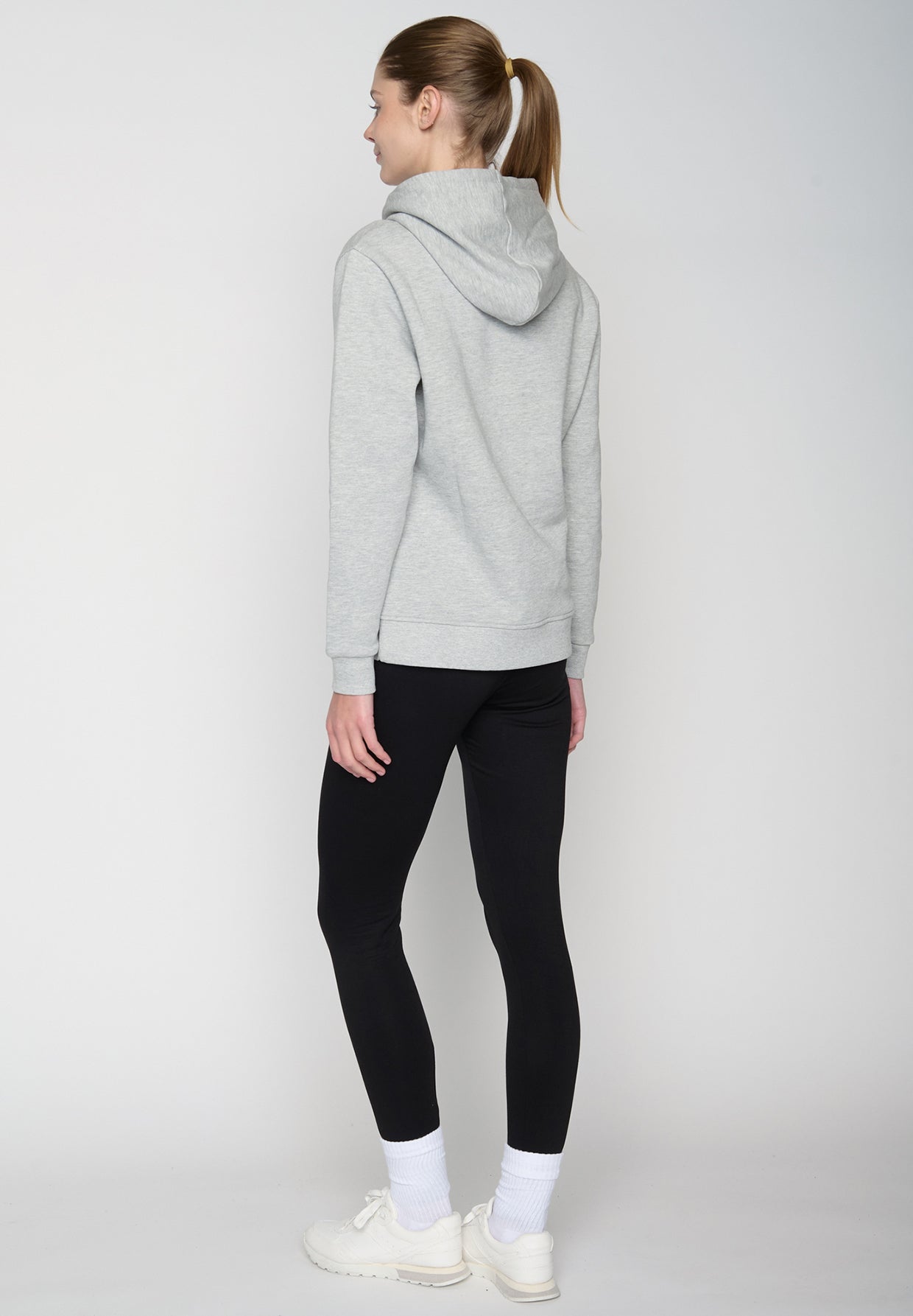 Grau:  Gemütlicher Hoodie aus Bio-Baumwolle für Damen [18856]