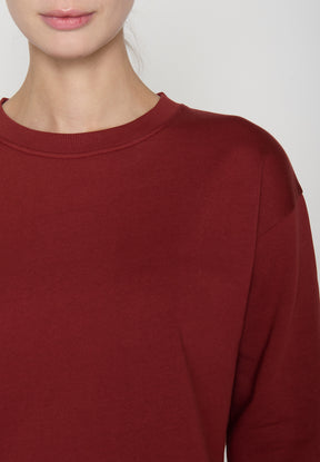 Rot:  Gemütliches Sweatshirt aus Bio-Baumwolle für Damen [18863]