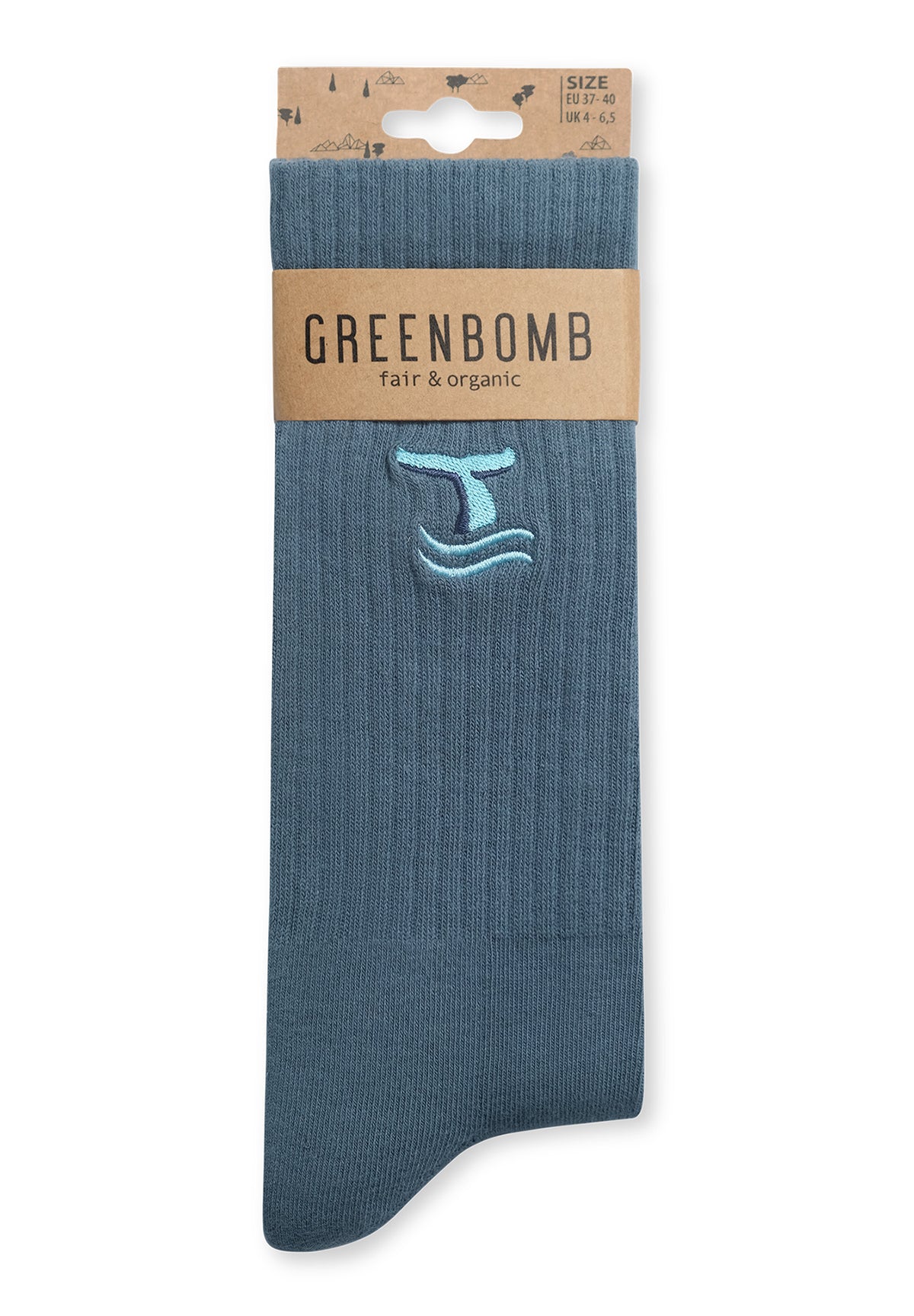 Blau:  Lässige Socken aus Bio-Baumwoll Mix für Unisex [18928]