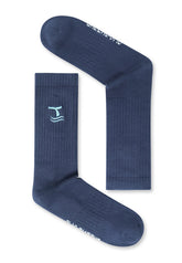 Blau:  Lässige Socken aus Bio-Baumwoll Mix für Unisex [18931]