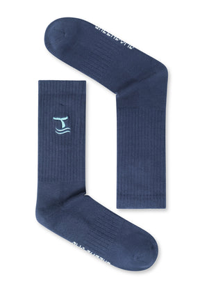 Blau:  Lässige Socken aus Bio-Baumwoll Mix für Unisex [18931]