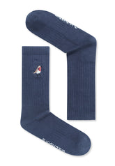 Blau:  Lässige Socken aus Bio-Baumwoll Mix für Unisex [18939]