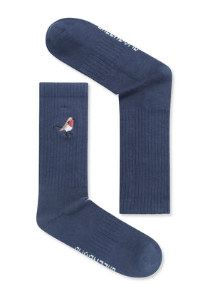 Blau:  Lässige Socken aus Bio-Baumwoll Mix für Unisex [18939]