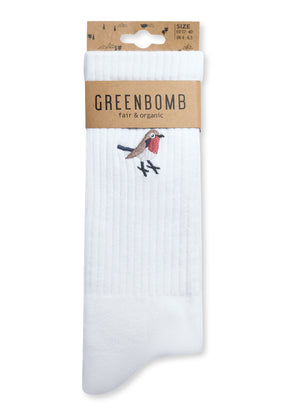Weiß:  Lässige Socken aus Bio-Baumwoll Mix für Unisex [18944]