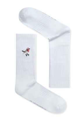 White: Lässige Socken aus Bio-Baumwoll Mix für Unisex [18945]