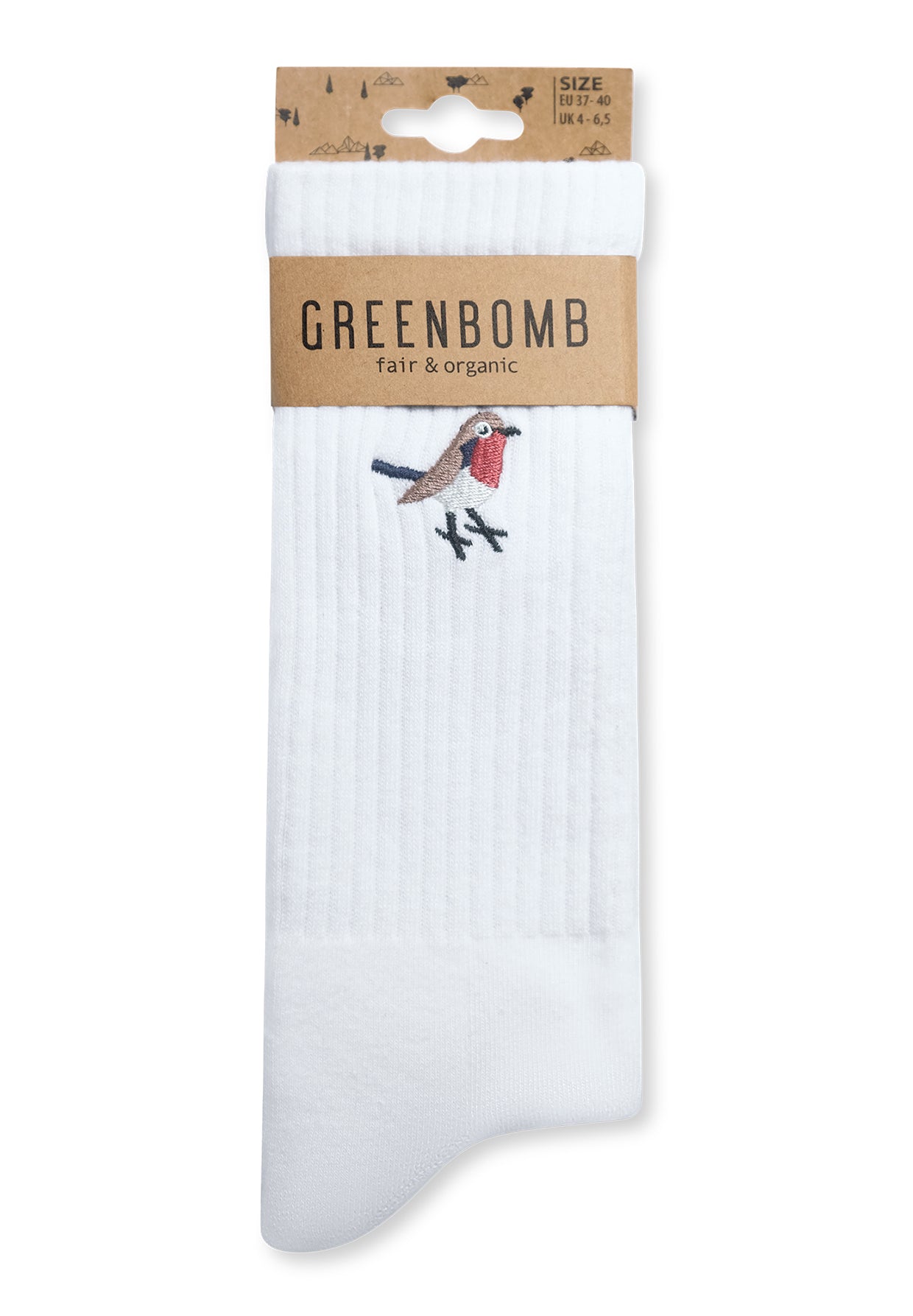 White: Lässige Socken aus Bio-Baumwoll Mix für Unisex [18946]