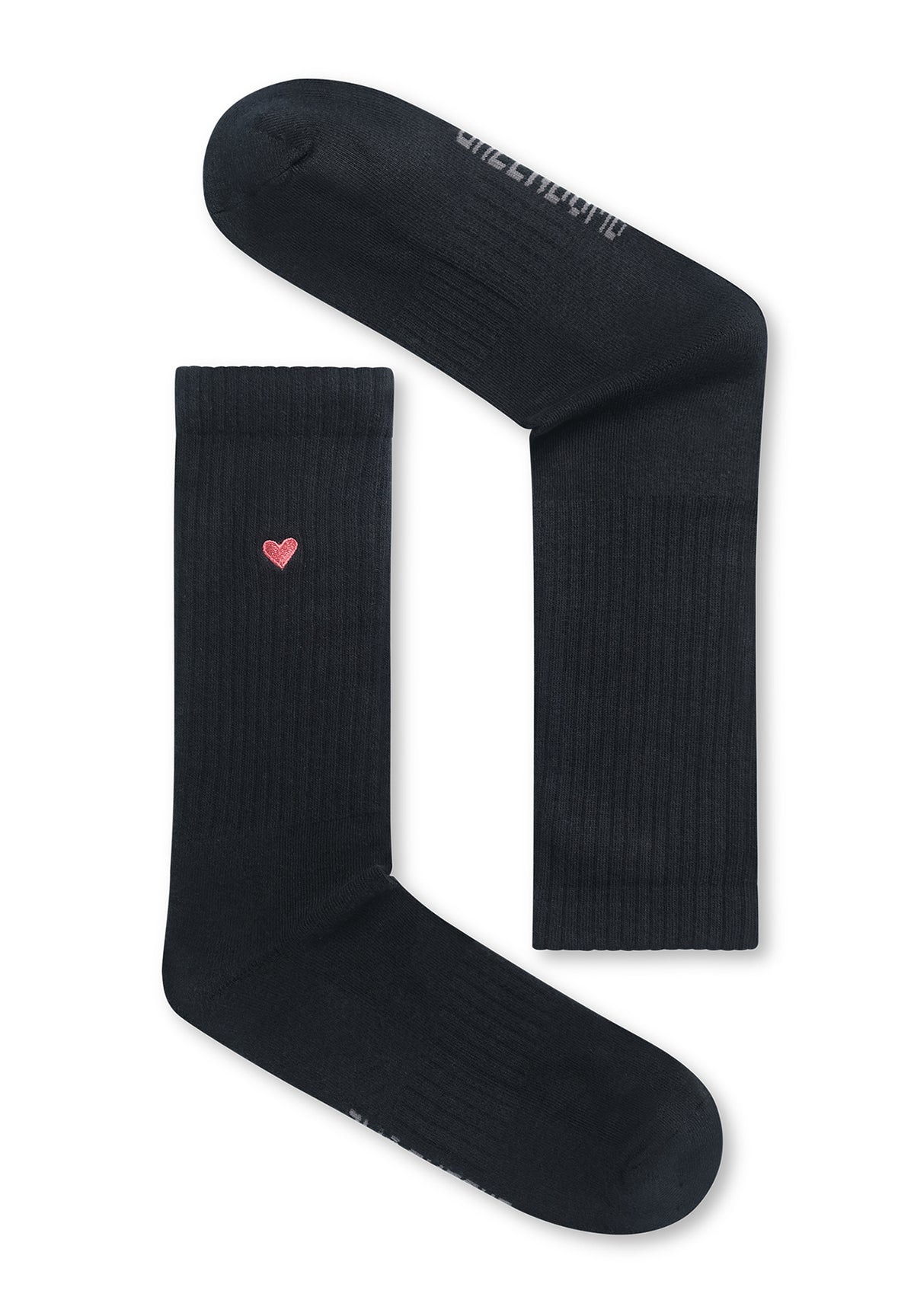 Schwarz:  Lässige Socken aus Bio-Baumwoll Mix für Unisex [18949]
