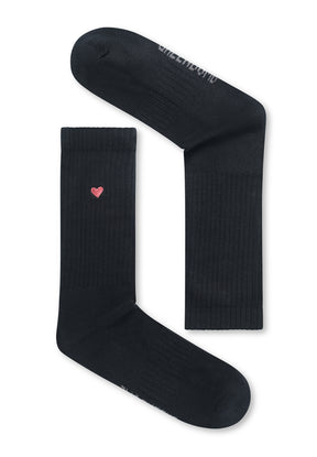 Schwarz:  Lässige Socken aus Bio-Baumwoll Mix für Unisex [18949]