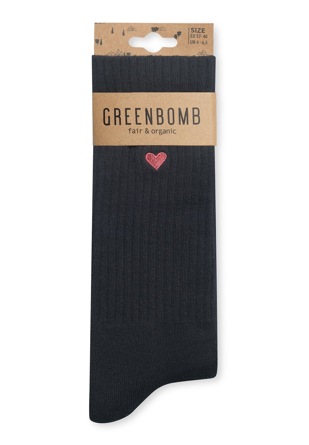 Schwarz:  Lässige Socken aus Bio-Baumwoll Mix für Unisex [18950]