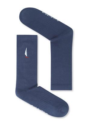 Blau:  Lässige Socken aus Bio-Baumwoll Mix für Unisex [18957]