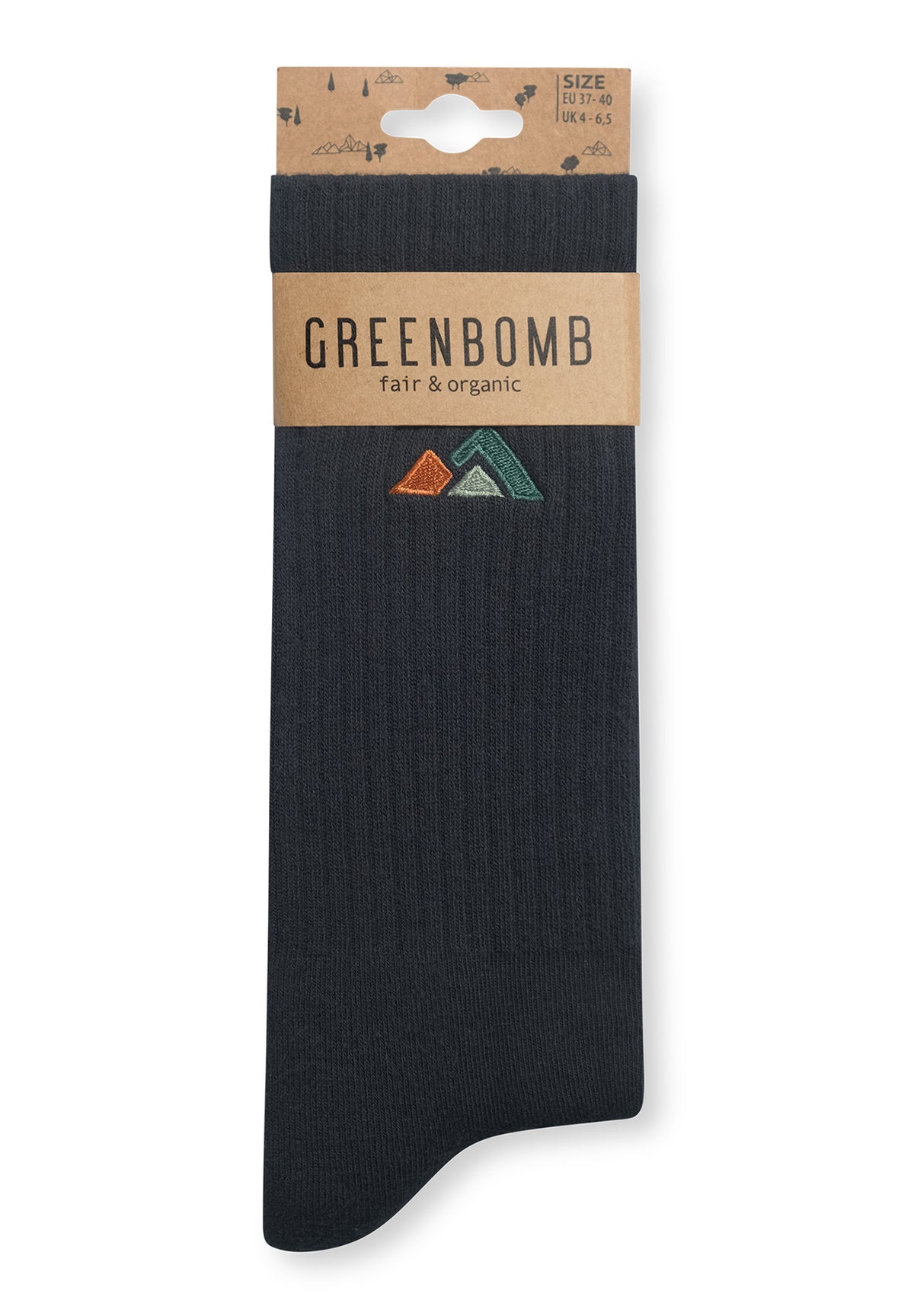 Schwarz:  Lässige Socken aus Bio-Baumwoll Mix für Unisex [18964]