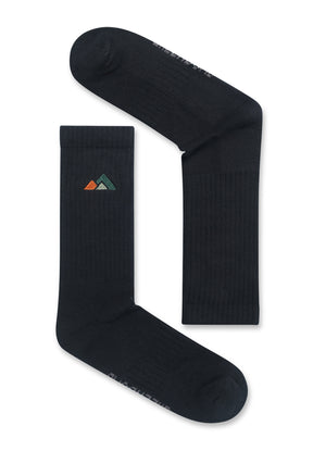 Schwarz:  Lässige Socken aus Bio-Baumwoll Mix für Unisex [18965]