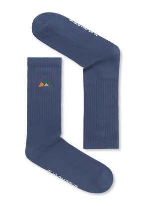 Blau:  Lässige Socken aus Bio-Baumwoll Mix für Unisex [18969]