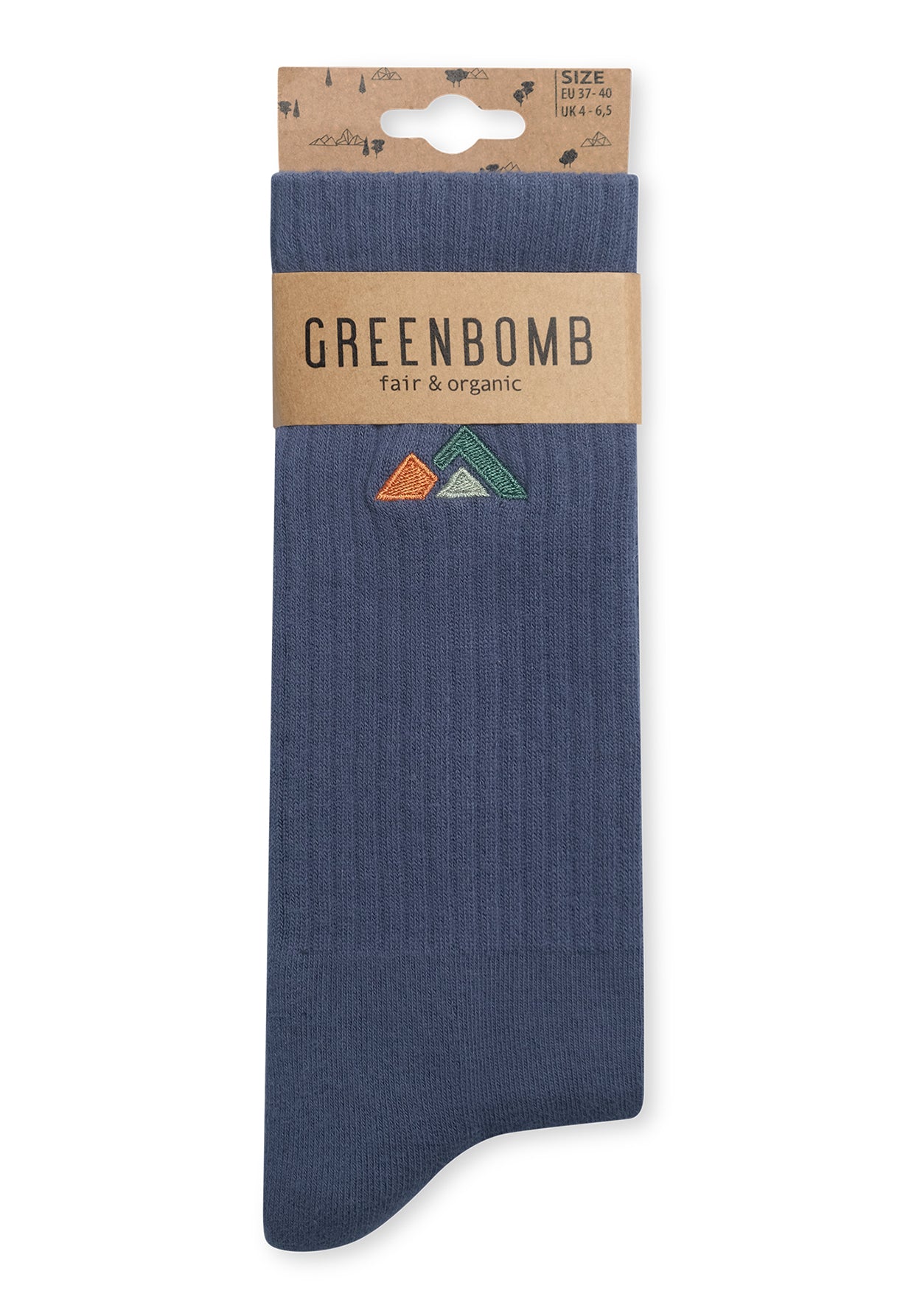 Blau:  Lässige Socken aus Bio-Baumwoll Mix für Unisex [18970]
