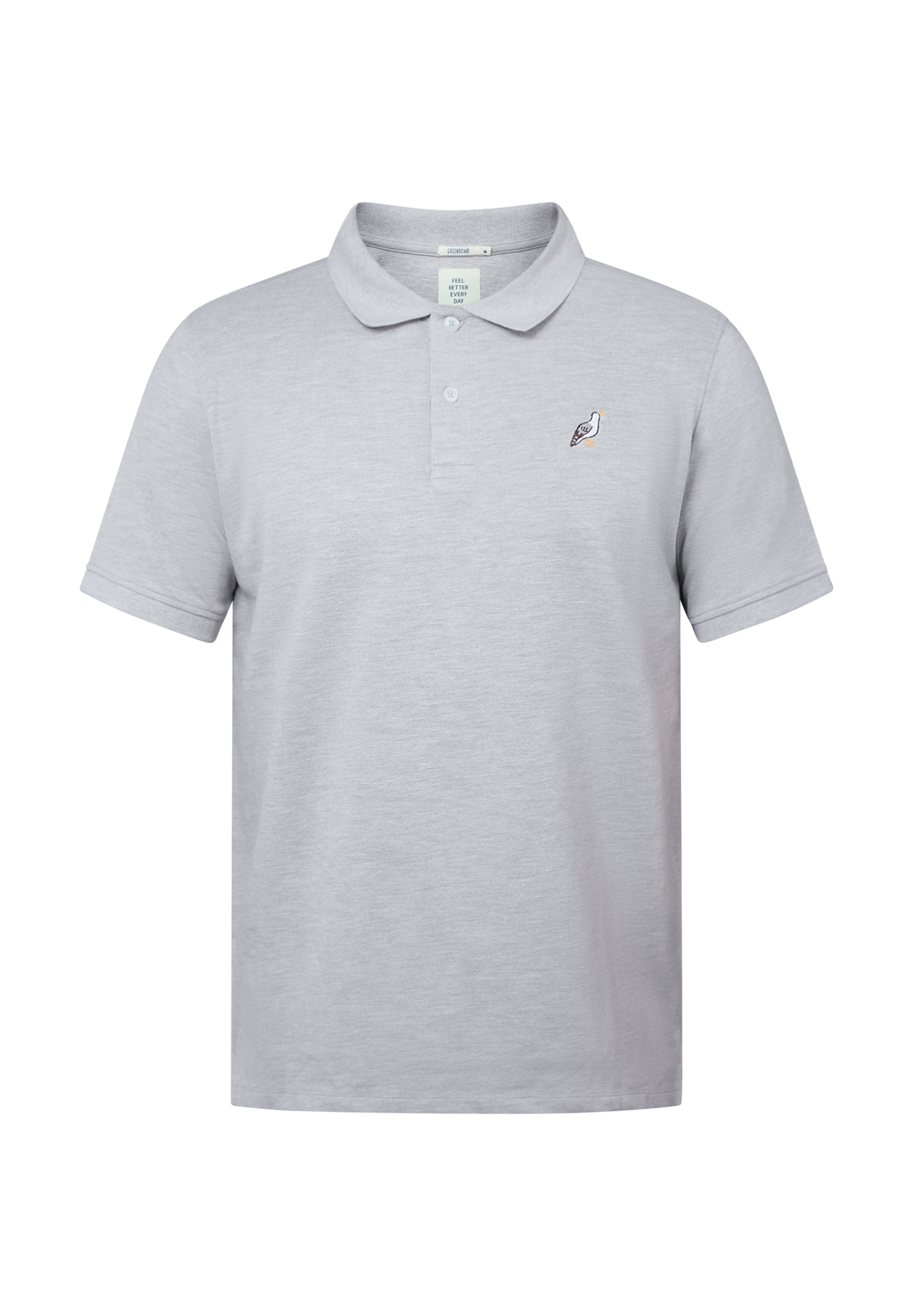 Heather Grey: Sportliches Polo aus Baumwoll-Mix für Herren [19011]