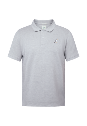 Heather Grey: Sportliches Polo aus Baumwoll-Mix für Herren [19011]