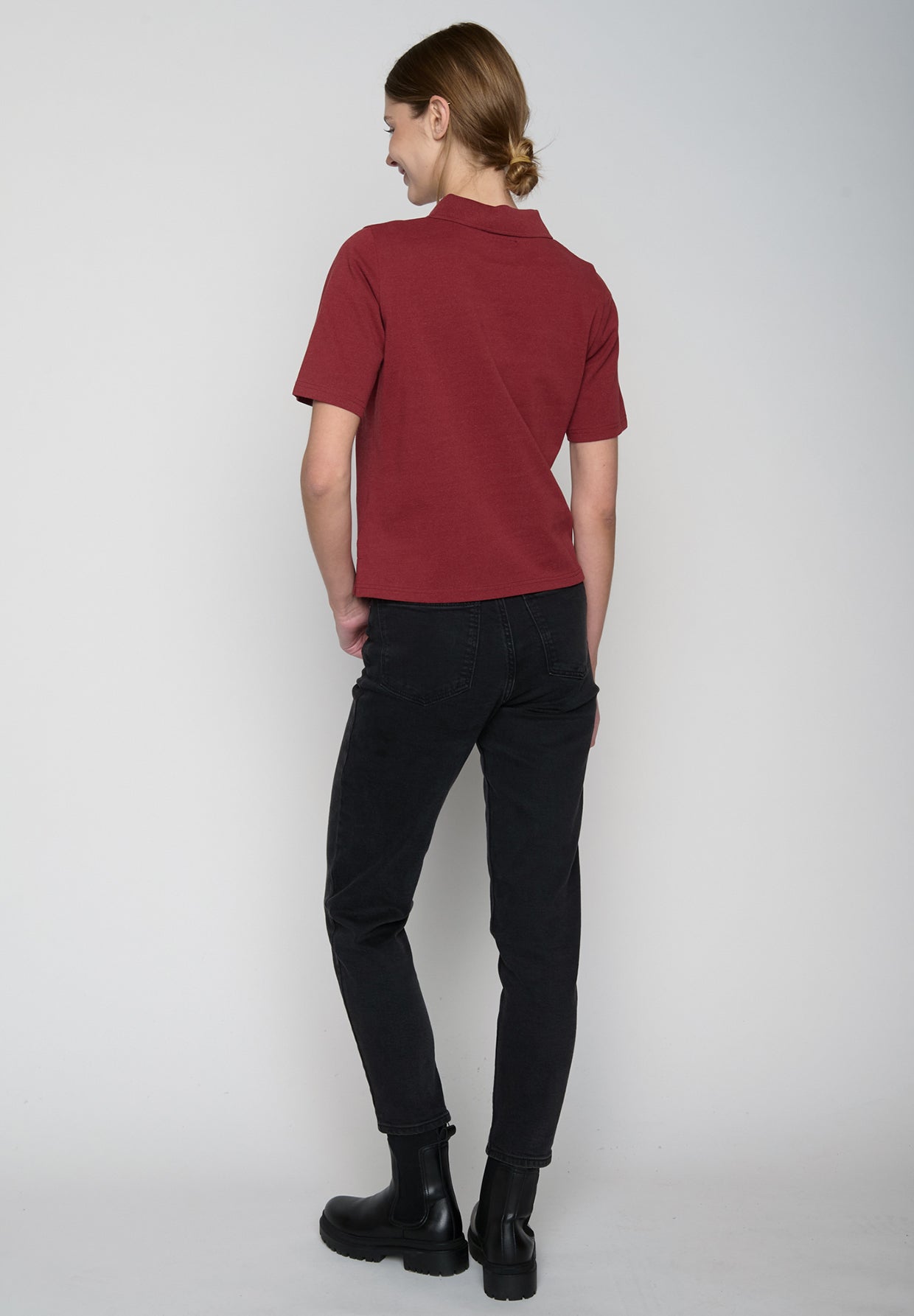 Red Berry: Sportliches Polo aus Baumwoll-Mix für Damen [19022]