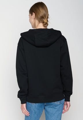 Schwarz:  Lässige Sweatjacke aus Baumwolle für Damen [19029]