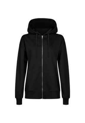 Schwarz:  Lässige Sweatjacke aus Baumwolle für Damen [19031]