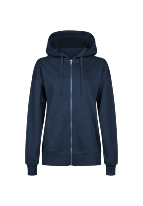 Blau:  Lässige Sweatjacke aus Baumwolle für Damen [19037]