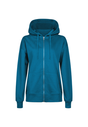 Blau:  Lässige Sweatjacke aus Baumwolle für Damen [19043]