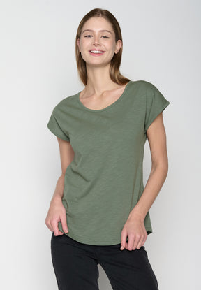 Grau:  Sportliches T-Shirt aus Bio-Baumwolle für Damen [19044]