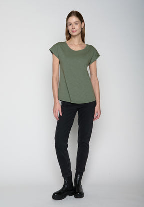 Grau:  Sportliches T-Shirt aus Bio-Baumwolle für Damen [19045]
