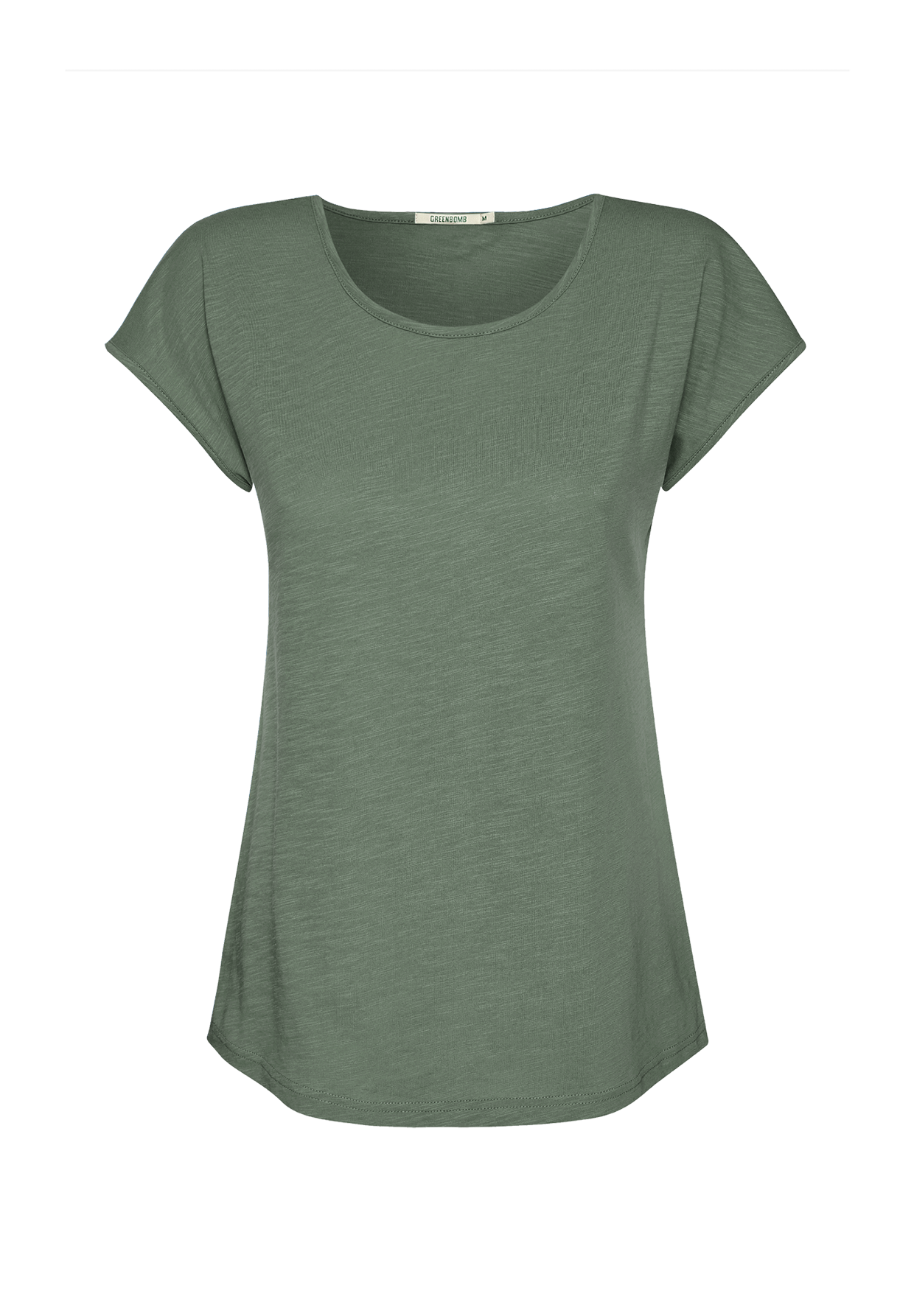 Moos Grey: Lässiges T-Shirt aus Bio-Baumwolle für Damen [19049]