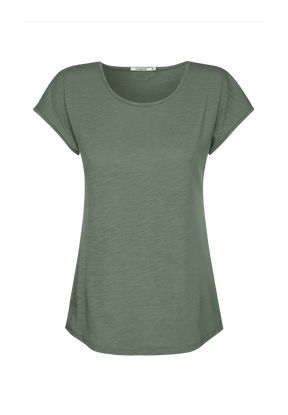 Moos Grey: Lässiges T-Shirt aus Bio-Baumwolle für Damen [19049]