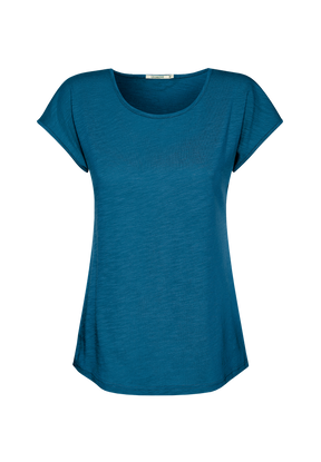 Blau:  Sportliches T-Shirt aus Bio-Baumwolle für Damen [19055]