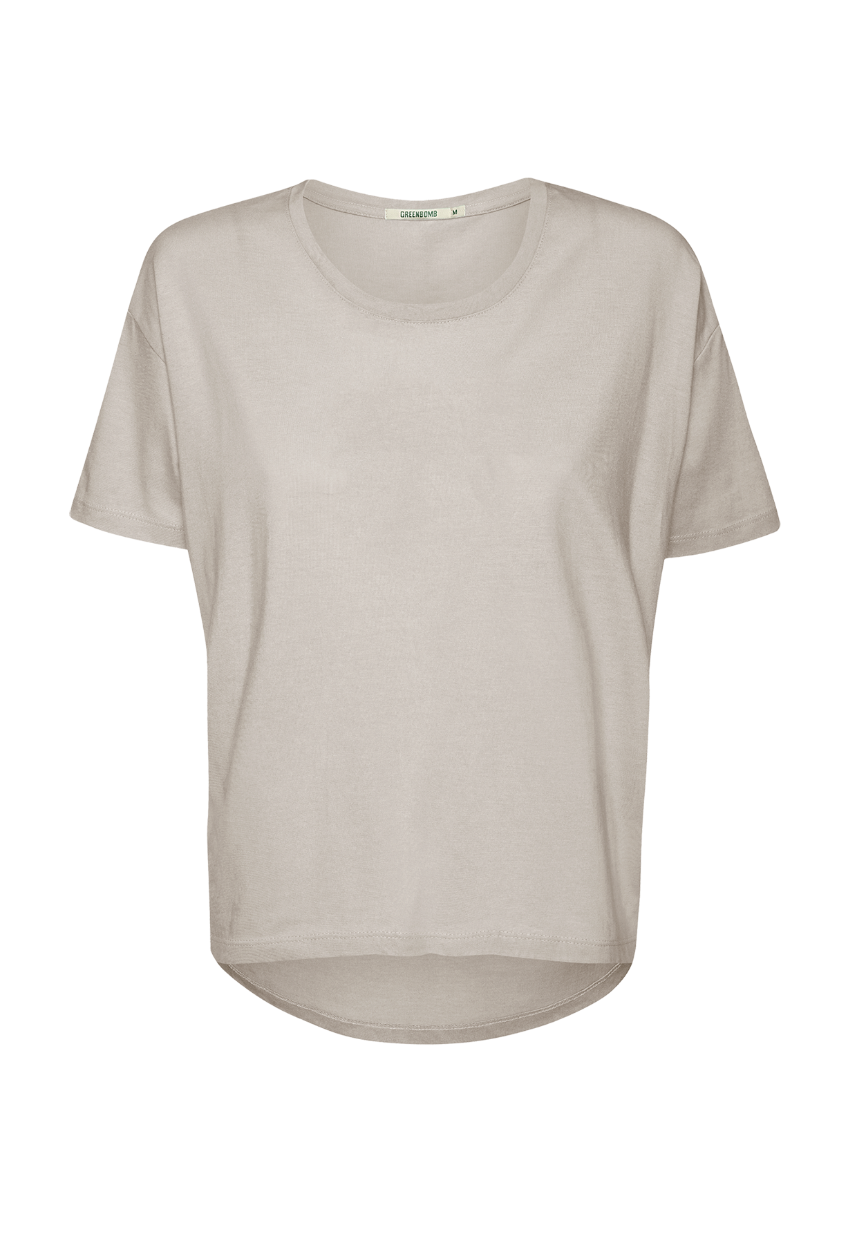 Off White: Lässiges T-Shirt aus Bio-Baumwoll-Mix für Damen [19066]