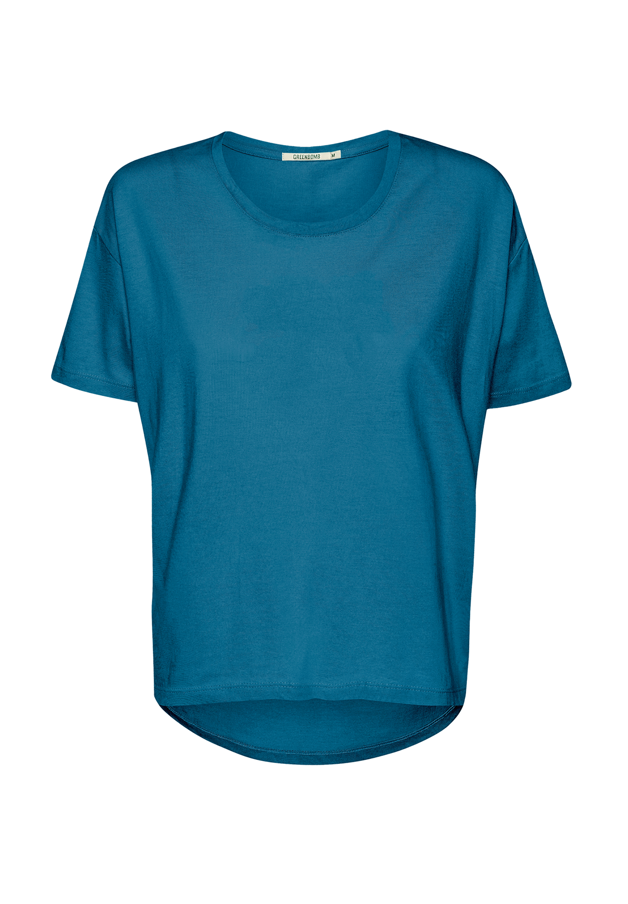 Blau:  Lässiges T-Shirt aus Bio-Baumwoll Mix für Damen [19078]