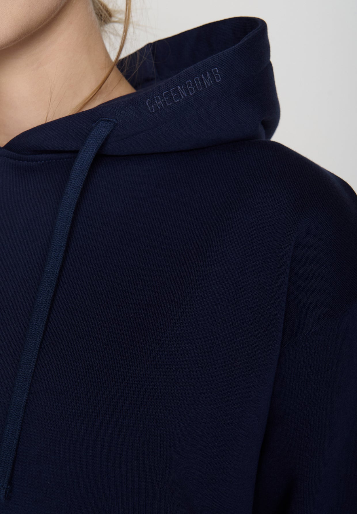 Blau:  Gemütlicher Hoodie aus Bio-Baumwoll Mix für Damen [19083]