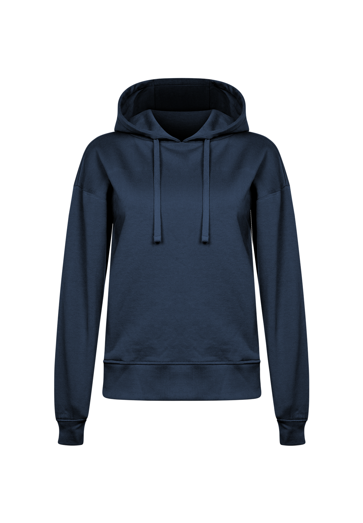 Blau:  Gemütlicher Hoodie aus Bio-Baumwoll Mix für Damen [19084]