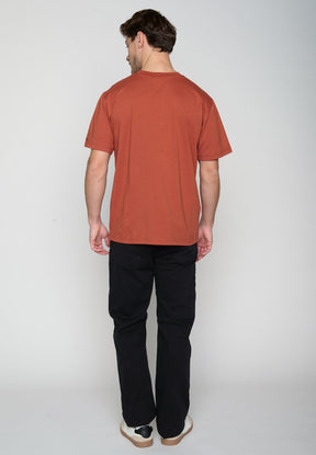 Dark Clay: Lässiges T-Shirt aus Bio-Baumwolle für Herren [19095]