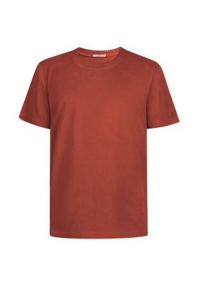 Dark Clay: Lässiges Oversize-T-Shirt aus Bio-Baumwolle für Herren [19097]