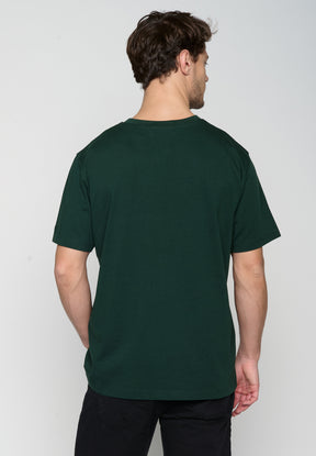 Dark Forest: Lässiges Oversize-T-Shirt aus Bio-Baumwolle für Herren [19100]