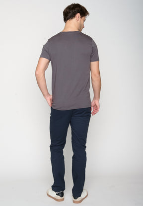 Anthracite: Sportliches T-Shirt aus Bio-Baumwolle für Herren [19125]