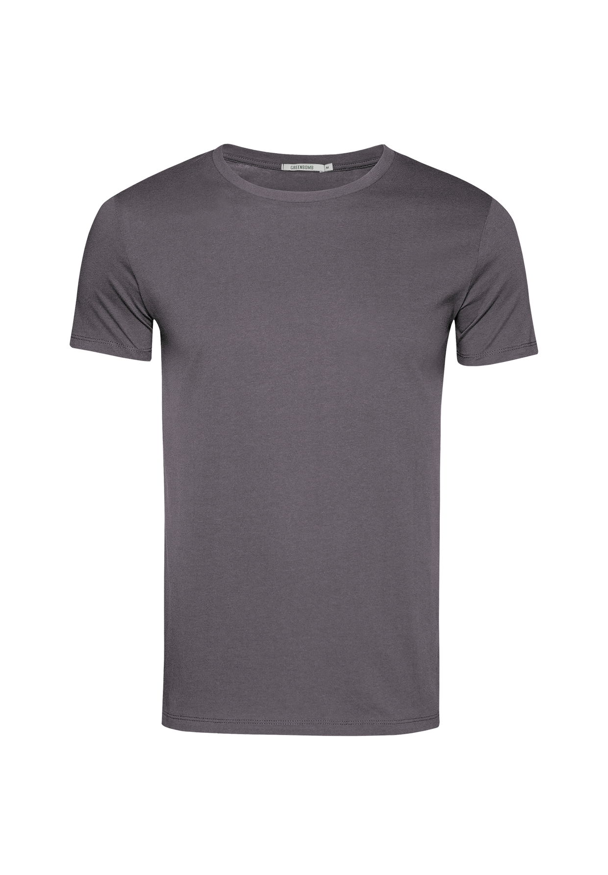 Anthracite: Sportliches T-Shirt aus Bio-Baumwolle für Herren [19127]