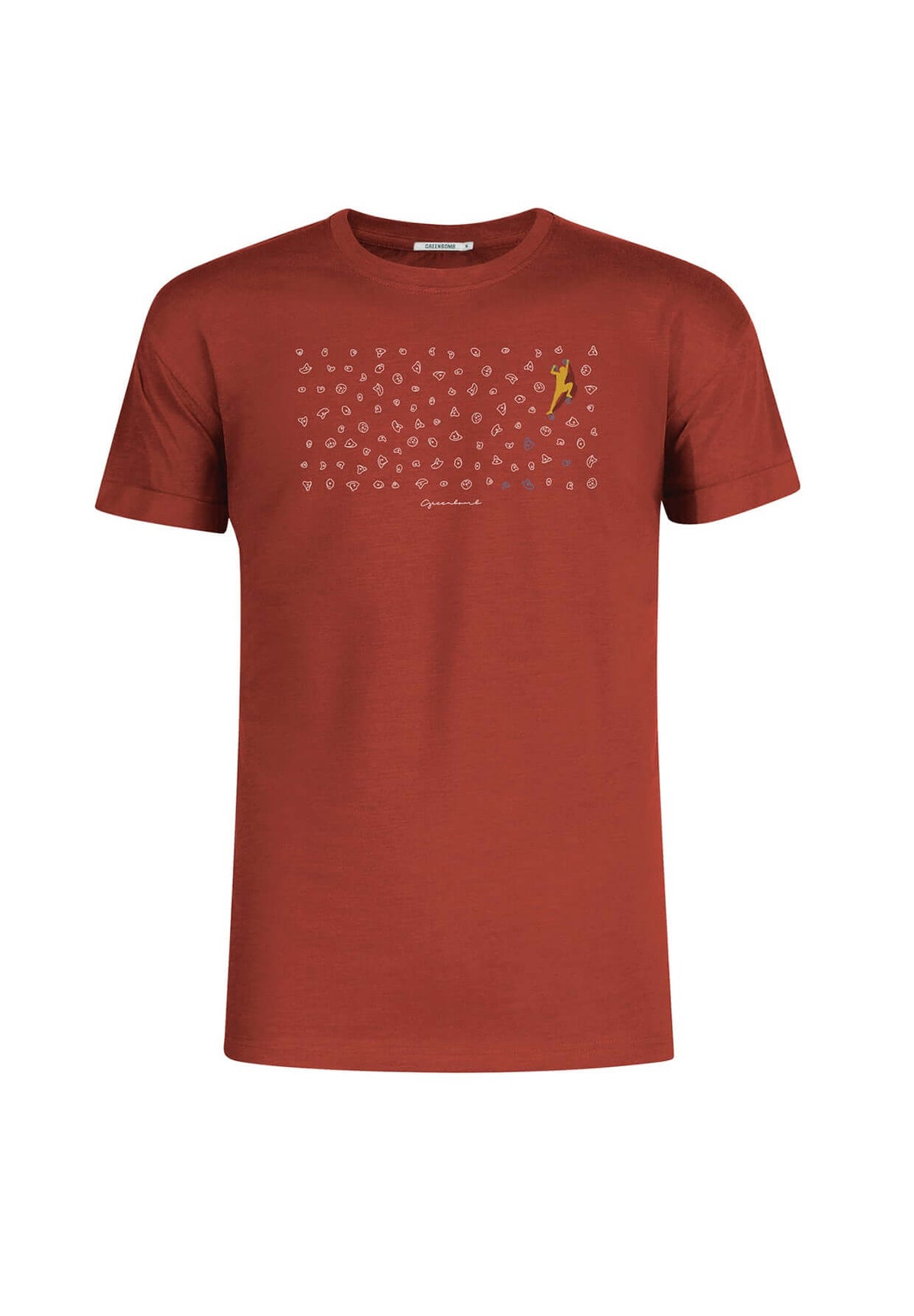 Dark Clay: Lässiges T-Shirt aus Bio-Baumwoll Mix für Herren [19128]