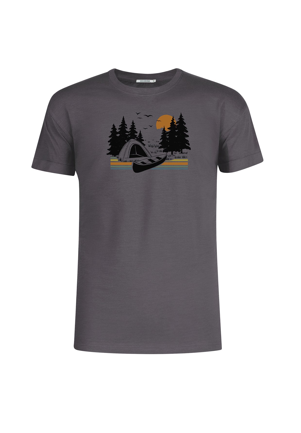 Grau:  Lässiges T-Shirt aus Bio-Baumwoll Mix für Herren [19129]
