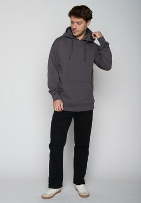 Anthracite: Gemütlicher Hoodie aus Bio-Baumwolle für Herren [19131]