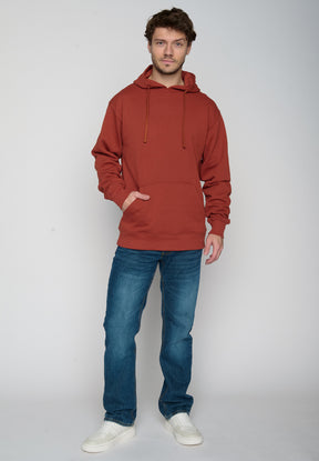 Dark Clay: Gemütlicher Hoodie aus Bio-Baumwolle für Herren [19137]