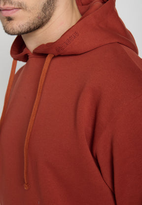 Dark Clay: Gemütlicher Hoodie aus Bio-Baumwolle für Herren [19140]