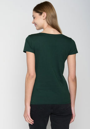 Grün:  Lässiges T-Shirt aus Bio-Baumwolle für Damen [19144]