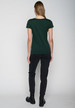 Grün:  Lässiges T-Shirt aus Bio-Baumwolle für Damen [19145]