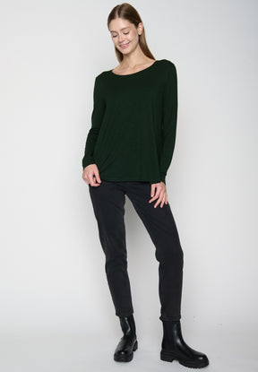 Dark Forest: Lässiges Longsleeve aus Viskose (LENZING™ ECOVERO™) Mix für Damen [19154]