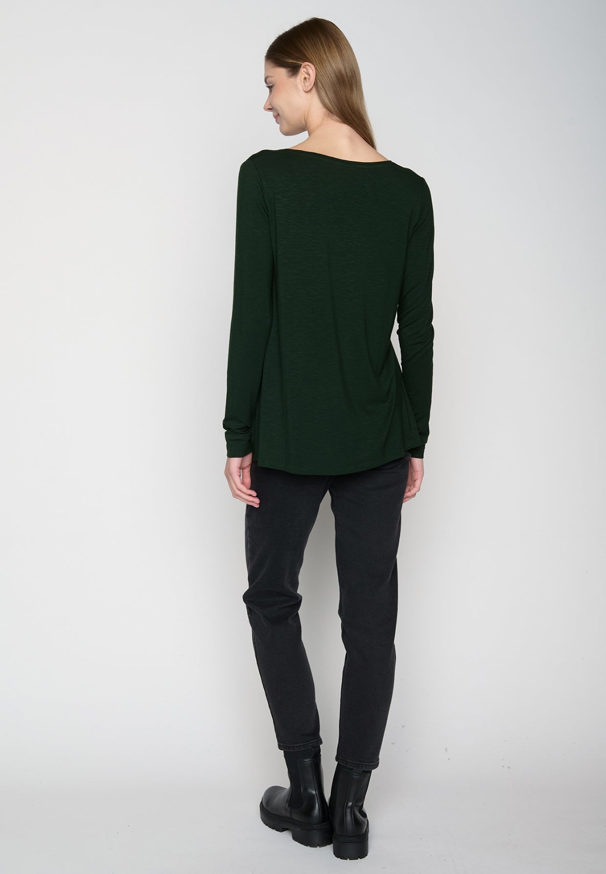 Dark Forest: Lässiges Longsleeve aus Viskose (LENZING™ ECOVERO™) Mix für Damen [19156]